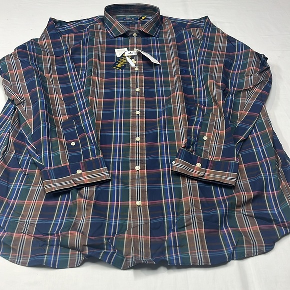 Polo Ralph Lauren 60/1 Yd Twill-clbrnppcs-l Men's Classic Fit Plaid 100% Cotton - Picture 12 of 16
